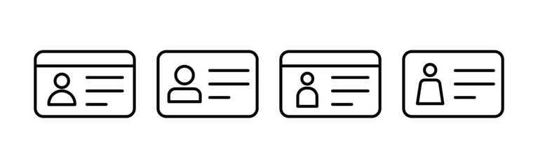 License icon vector for web and mobile app. ID card icon. driver license, staff identification card