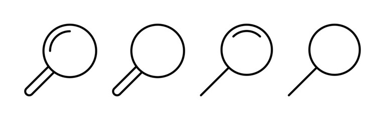 Search icon vector for web and mobile app. search magnifying glass sign and symbol