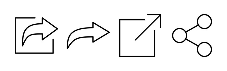 Share icon vector for web and mobile app. Sharing sign and symbol