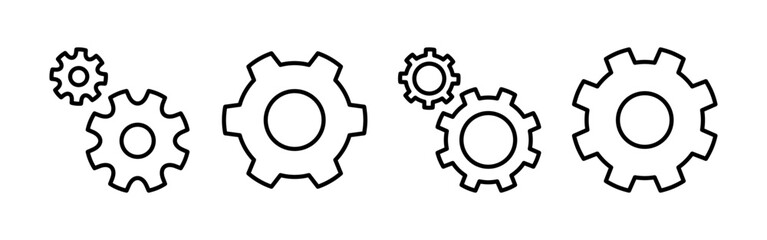 setting Icon vector for web and mobile app. Cog settings sign and symbol. Gear Sign