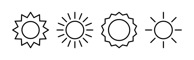 Sun icon vector for web and mobile app. Brightness sign and symbol.