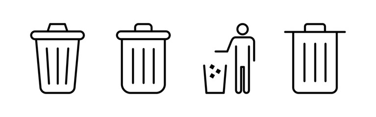 Trash icon vector for web and mobile app. trash can icon. delete sign and symbol.