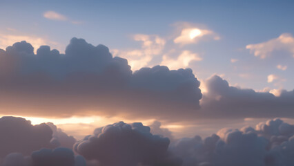 Fototapeta premium clouds in the sky, landscape, Generative AI