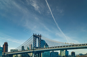 Manhattan Bridge Under Nice Sky