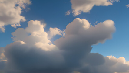 clouds in the sky, landscape, Generative AI