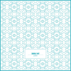 lovely doodle art pattern with unique shape and color