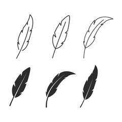feather icon set  vector design illustration element