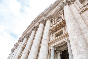 Corinthian stone columns of Saint Peter Basilica