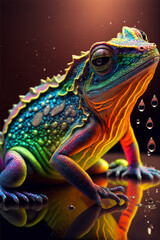 Obraz premium a colorful frog 