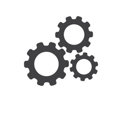 black gear icon vector element design template