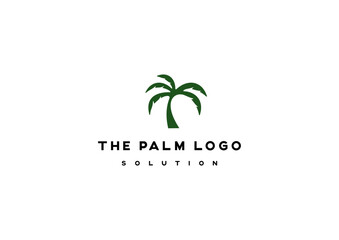 Template palm logo design project solution in vector graphics