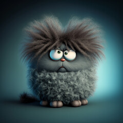 Cute cat, cartoon. Generative AI