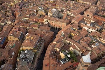 Beautiful view of the center of Bologna, Italy
