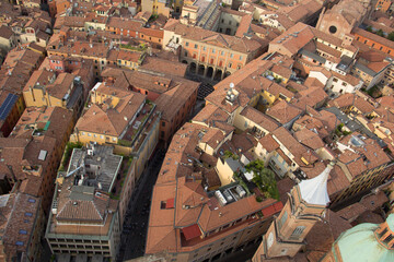 Beautiful view of the center of Bologna, Italy