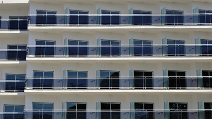facade background with balconies