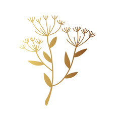 Gold leaf illustration 