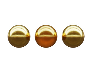 3d rendered three gold balls 