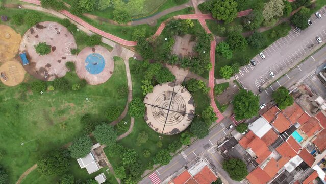 Aerial view of Parque das Águas in Sorocaba, Brazil