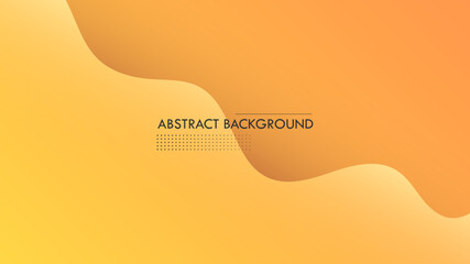 Abstract Modern Background with Fluid Liquid Wave Lines Motion Element and Yellow Orange Gradient Color