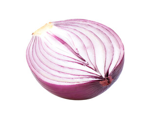 red onion slices isolated on transparent png