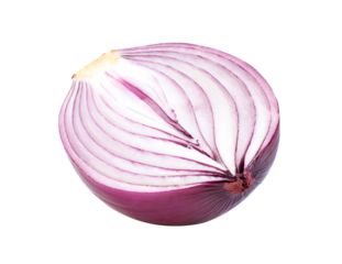 red onion slices isolated on transparent png