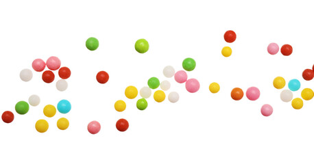Bright sprinkles on white background. Decoration for donuts