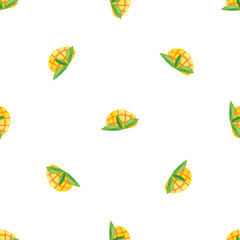 Sweet mango pattern seamless background texture repeat wallpaper geometric vector