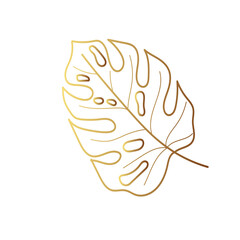 Gold leaf illustration 