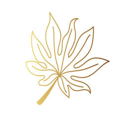 Gold leaf illustration 