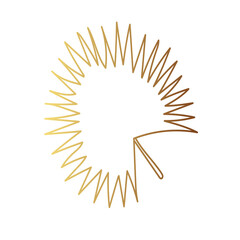 Gold leaf illustration 