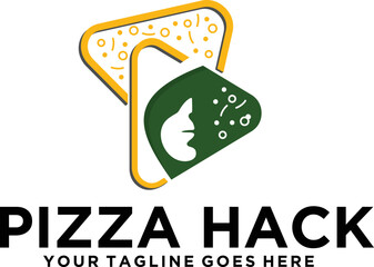 Pizza hack Programmer logo design