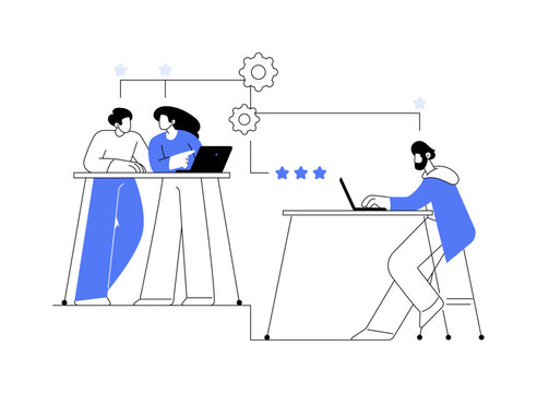 Collaboration abstract concept vector illustration.