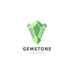 Fototapeta premium emerald gemstone vector logo design illustration 2