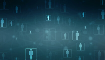 Business Network Concept Background, Social Networks and interaction concept, Digital Abstract Technology background, Social connection and networking background