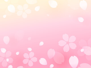 美しいグラデーションの桜の和風背景_ベクターイラスト