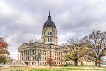 Fototapeta na wymiar Kansas State Capitol Building in Topeka, Kansas