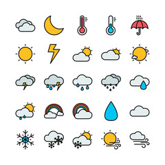 Obraz premium Weather icon set
