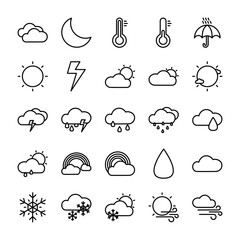 Obraz premium Weather icon set