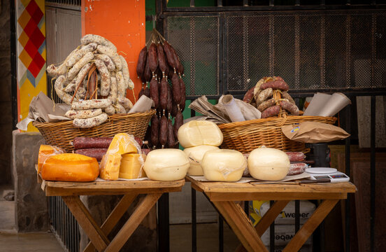 regional products, sausages and typical cheeses from the northern region of Argentina