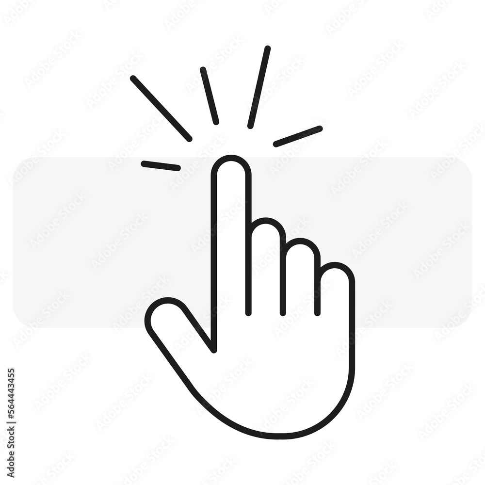 Poster finger pointer. arrow pointer, mouse cursor. vector illustration.