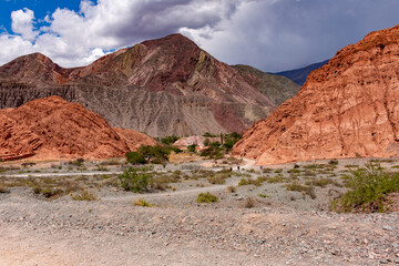 mountains of the argentine north of salta and jujuy in argentina