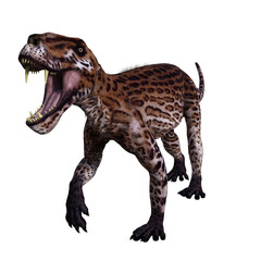 Lycaenops isolated dinosaur 3d render