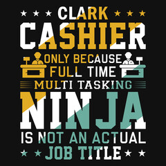 Clark cashier tshirt design 