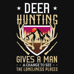 Hunting graphics tshirt design 