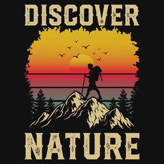 Mountain hiking adventures t shirt design 