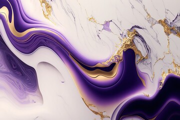 purple white gold smooth marble background. Marble ink abstract art from exquisite original painting for abstract background . by ai generate