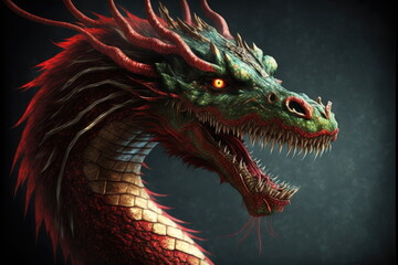 Chinese dragon, Made by AI,Artificial intelligence