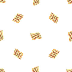 Burger slice pattern seamless background texture repeat wallpaper geometric vector