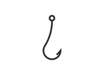 Fishing hook icon vector for websites.