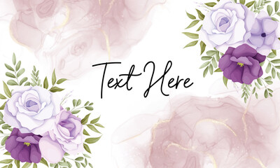 beautiful floral background with soft purple flowers